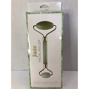 Jade Facial Roller By Lux Beauty Stimulates Circulation For Face Forehead Neck
